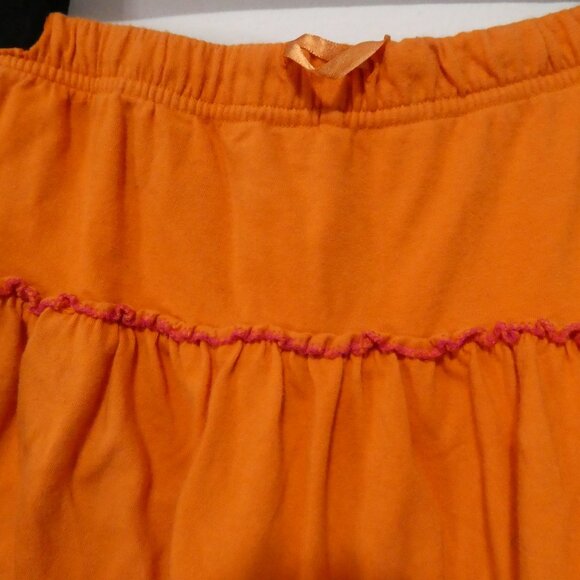 TANGERINE | size 12 | Vibrant Orange Ruffle Cotton Skirt - Skorts - Picture 4 of 14
